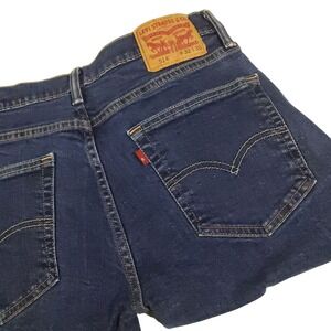 Levi Strauss Co 514 Straight Fit Men Jeans W32 L30 Dark Wash Denim